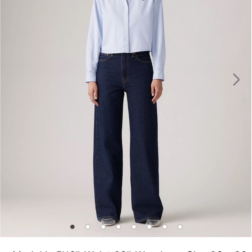 Levi's Dark Blue Wide Leg Jeans